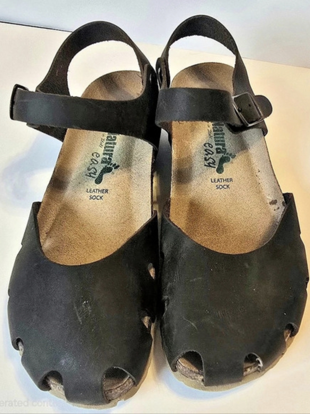Bionatura Easy Leather Sock Closed Toe Slingback Sandal Leather Closed Toe